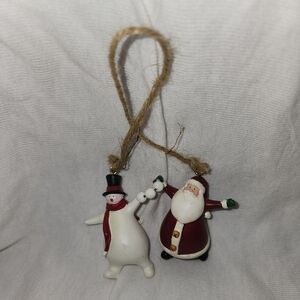 Russ Santa and snowman moments of wonder ornament